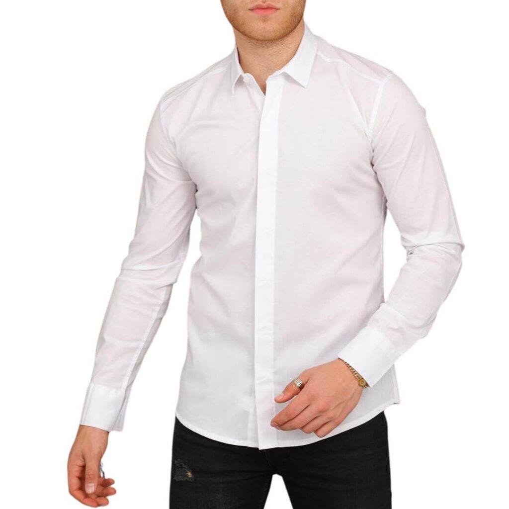 chemise homme blanc basique 