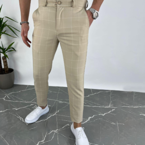 pantalon homme tendance 2024 beige
