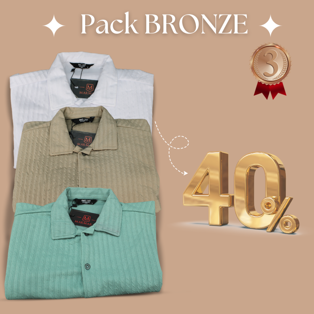 pack chemise homme bronze