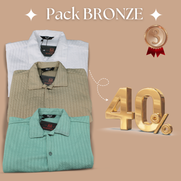 pack chemise homme bronze