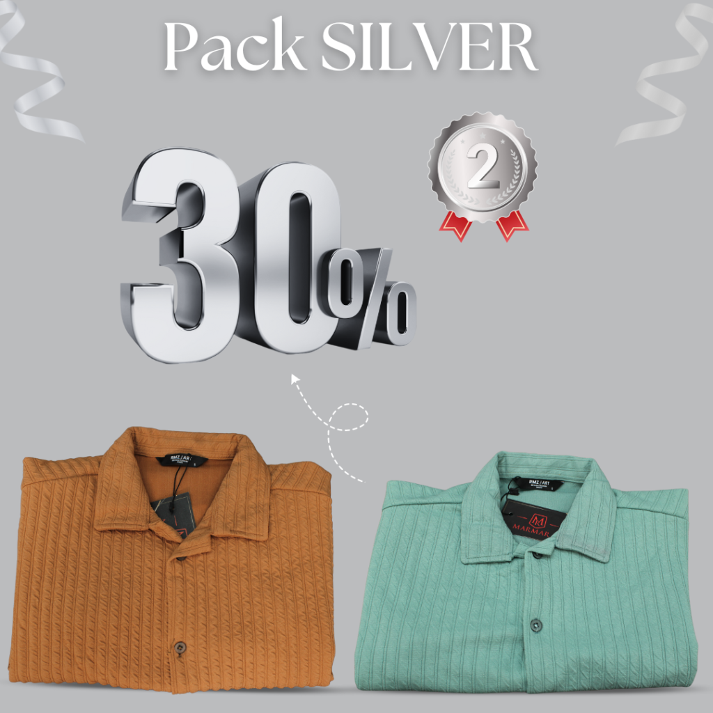 pack chemise homme silver