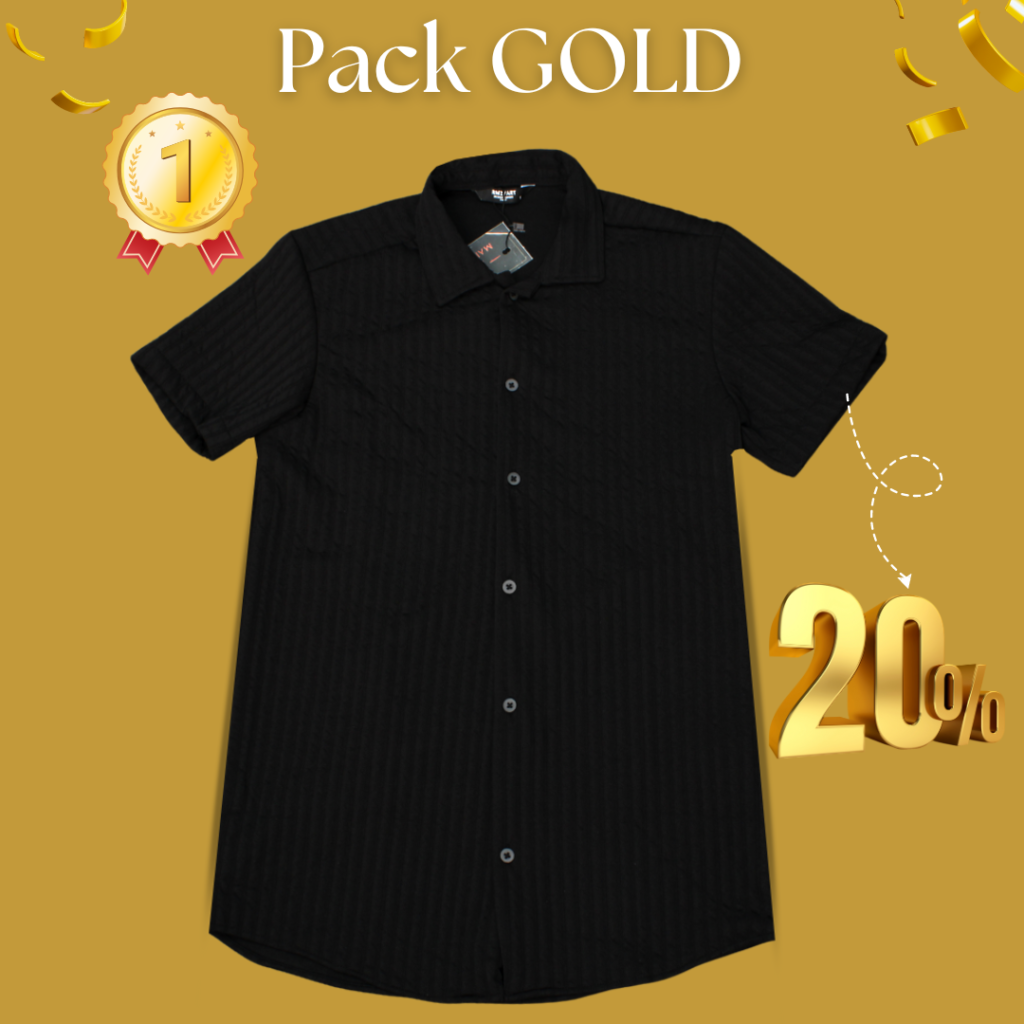 pack chemise homme gold